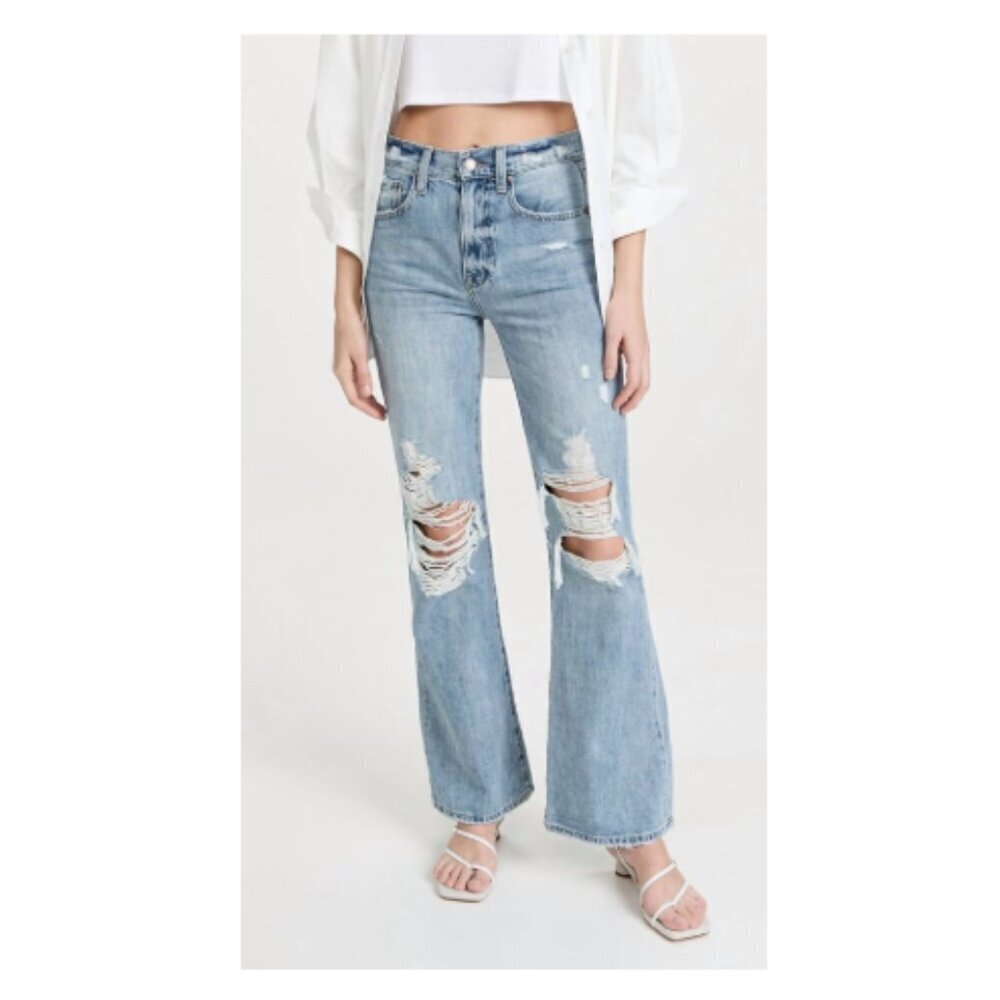 Pistola Stevie High Rise Flare Jeans Ruthless Distressed ripped size 29